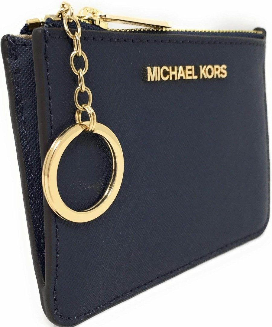 Michael Kors Michael Kors Jet Set Travel Small Top Zip Coin Pouch With Id Holder Saffiano Leather - Multiple Colors!! | Card & ID Cases