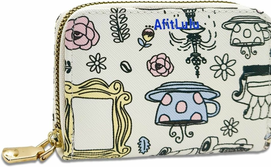 AfitLulu Afitlulu Accordion Credit Card Holders For Women, 11 Slots Zipper Credit Card Wallet For Cash, Bank Card, Coin, Premium Printing Travel Card Holder For Holidays, Shopping, Stylish & Utility (Blue) | Card & ID Cases