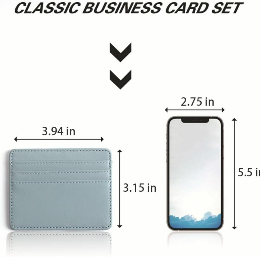 Ckoytals Credit Card Holder Wallet, Slim Minimalist Front Pocket Wallet, Id Case Wallet Small Compact Leather Wallet Coin Purse With Keychain (Qx131) | Card & ID Cases