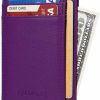 KALMORE Kalmore Uni-Adult'S Petite Credit Card Holder Leather Slim Minimalist Wallet, Purple, Classic | Card & ID Cases