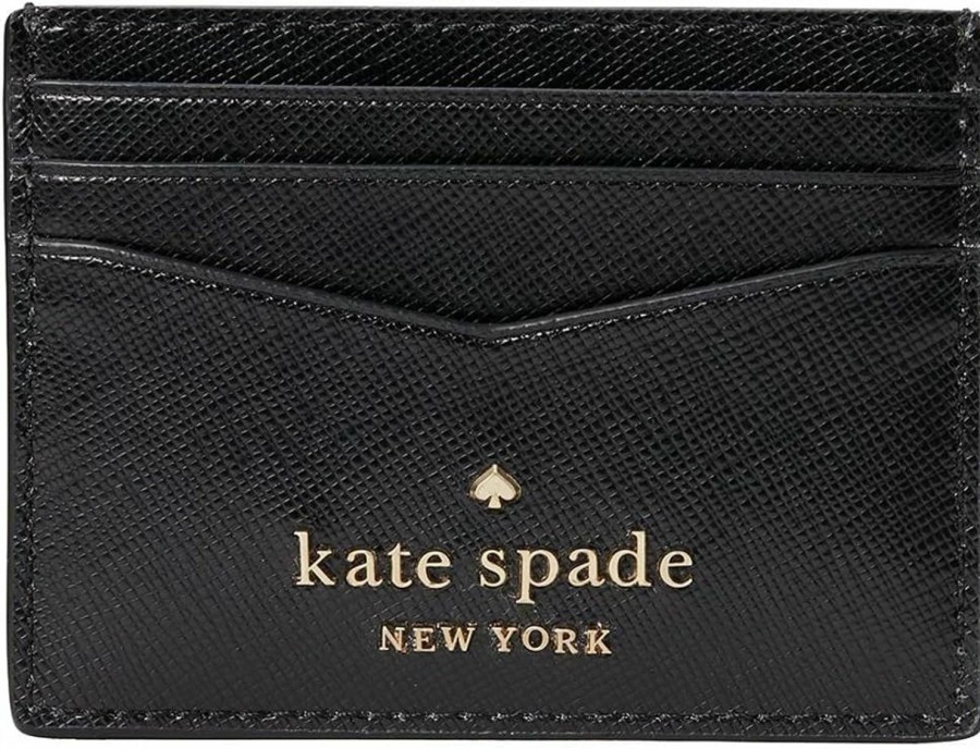 Kate Spade New York Kate Spade Staci Small Slim Leather Card Holder Black | Card & ID Cases