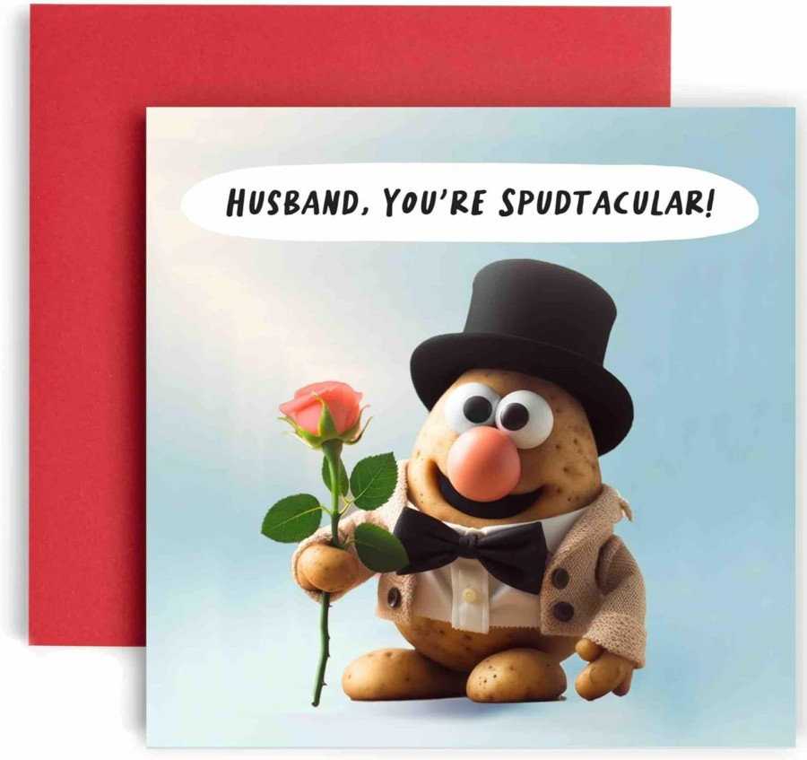 Huxters Huxters Valentines Cards For Wife Spudtacular Wife Happy Birhday Card For Her Women - Wife Valentines 14.8Cm (Wife) | Card & ID Cases