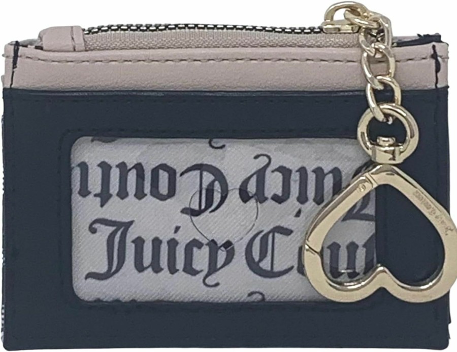 Juicy Couture Juicy Couture Women'S Spring Fling Id Card Case, Black/Beige Sandst, Carry-On-4.5-Inch | Card & ID Cases