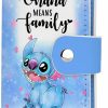 KBVWHW Kbvwhw Cartoon Lover Gift Movie Fans Card Holder Princess Gift Christmas Git For Women (Ohana Family Ch) | Card & ID Cases