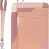 GABraden Gabraden Credit Card Holder For Women,Rfid Small Wallet Blocking Credit Card Holder,Slim Minimalist Wallet,Leather Card Case Holder With Keychain(Pink Aesthetic Morandi) | Card & ID Cases