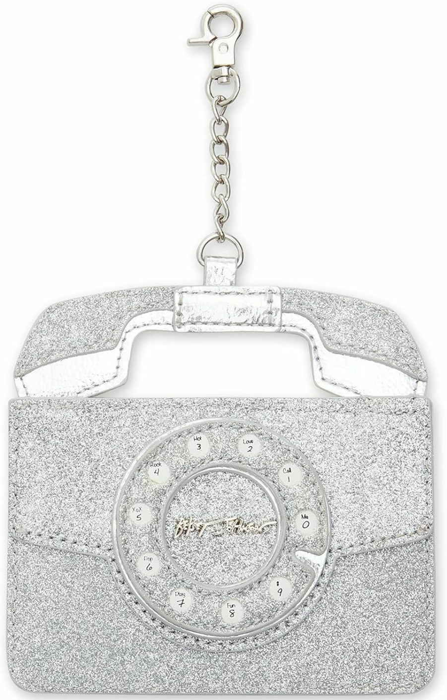 Betsey Johnson Betsey Johnson Phone Card Case, Silver | Card & ID Cases