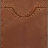 The Antiq The Antiq Leather Credit Card Case, Minimalist Credit Card Holder, Credit Card Holder, Money Organiser, Currency Pouch, Card Case With Thumb Push For Men & Women- Tan | Card & ID Cases