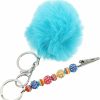 VOCOSTE Vocoste Card Grabber For Long Nails, Credit Card Puller Beaded Card Grabber Keychain For Women With Pom Ball, Sky Blue | Card & ID Cases