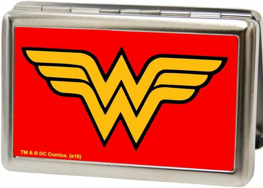 Buckle-Down Buckle-Down Metal Wallet-Wonder Woman Logo Fcg Red | Card & ID Cases