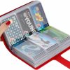 YueJin Yuejin Rfid Credit Card Holder,Large Capacity Business Card Organizer For Men And Women With 96 Card Slots,Pu Leather Id Card Case Holder Book Style (Red),Yj-0731 | Card & ID Cases