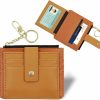 Deziliao Deziliao Slim Wallets For Women Small Size, Womens Wallet Keychain Wallet Credit Card Holder For Front Pocket,Zipper Coin Pocket & Id Window(Moss Green) | Card & ID Cases