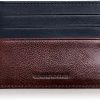 Cockatoo Cockatoo Slim Minimalist Leather Wallet, Front Pocket Wallets Credit Card Holder/Slim Front Pocket Wallet, Card Case Wallet (Navy Blue/Maroon) | Card & ID Cases