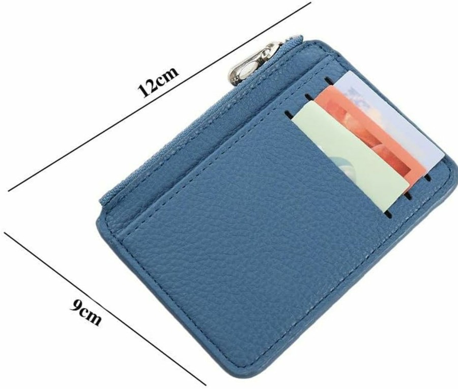 Kopida Kopida 2Pcs Card Case Slim Front Pocket Wallet For Women Girl, Credit Card Holder With Zipper Minimalist Card Purse Coin Wallet | Card & ID Cases