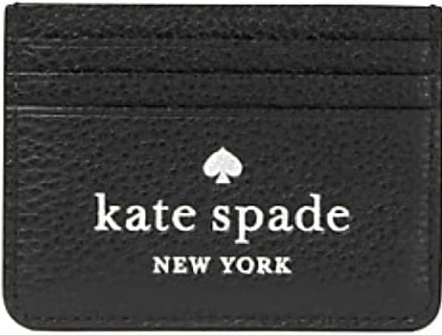 Kate spade new york Kate Spade Small Slim Card Holder Case Wallet Black Silver Glitter | Card & ID Cases