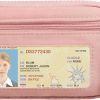 MINKARS Minkars Keychain Wallet, (The Iris Wallet), Zip Card Case With Id Window, Pink | Card & ID Cases