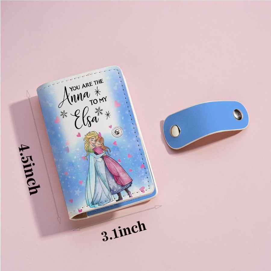 KBVWHW Kbvwhw Cartoon Lover Gift Movie Fans Card Holder Princess Gift Christmas Git For Women (Anna Elsa Ch) | Card & ID Cases