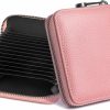 Badiya Badiya Genuine Leather Credit Card Holder For Women Rfid Blocking Accordion Small Card Case Wallet | Card & ID Cases