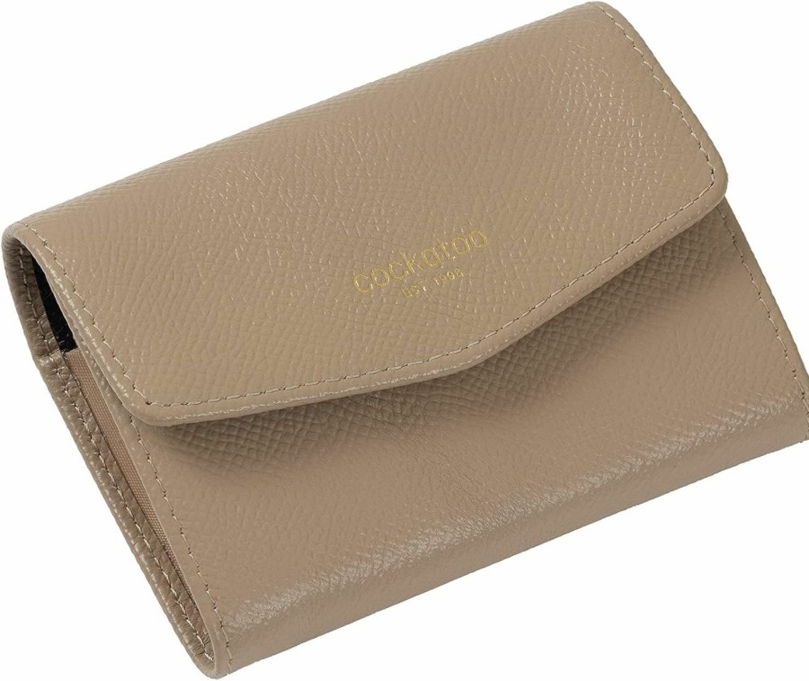 Cockatoo Cockatoo Rfid Credit Card Holder, Genuine Leather Snap Card Case Accordion Small Wallets For Women (Brilliant Yellow) | Card & ID Cases