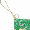 Lilly Pulitzer Lilly Pulitzer Vegan Leather Snap Id Card Case, Cute Keychain Wallet, Slim Credit Card Holder With Wristlet Strap, Let'S Go Bananas | Card & ID Cases