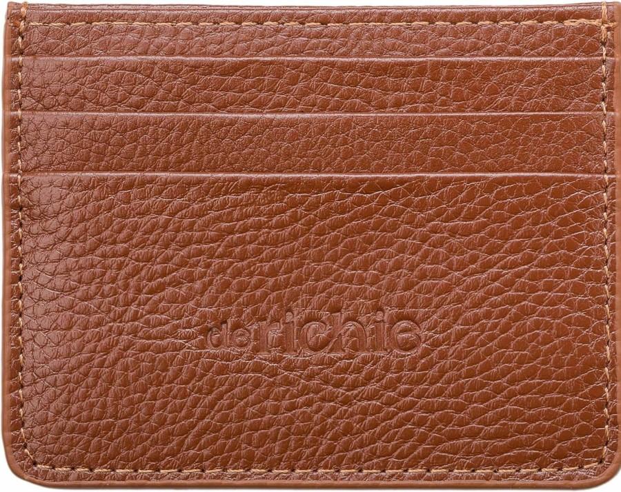 derichie Derichie Premium Leather Slim Card Holder | Minimalist Front Pocket Wallet | Business Card Case & Holder For Women, Men | Slim, Small, Thin, Mini Leather Credit Cardholder Mens, Womens | Card & ID Cases