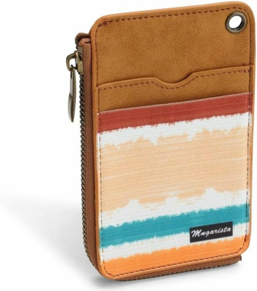 MNGARISTA Mngarista Elastic Card Holder Wallet, Slim Minimalist Wallet Vertical Credit Card Holder And Men & Women Front Pocket Wallet With 3 Card Slots And 1 Side Zipper Pocket | Card & ID Cases