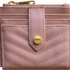 Steve Madden Steve Madden Smooth Quilted Card Case Wallet (Blush) | Card & ID Cases