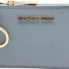 Michael Kors Michael Kors Jet Set Travel Small Top Zip Coin Pouch With Id Holder Leather Wallet Pale Blue | Card & ID Cases