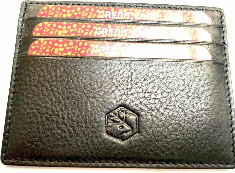 Generic Vera Pelle Credit Card Holder Genuine Italian Leather 6 Cards Cash Compartment Made In Italy | Card & ID Cases