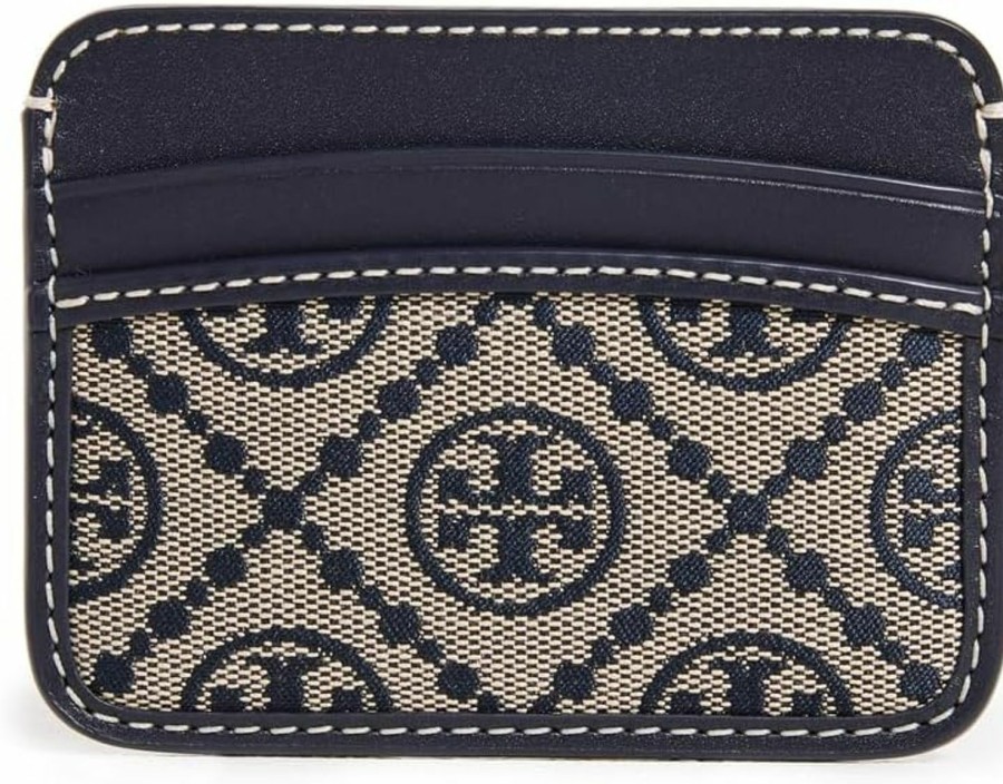 Tory Burch Tory Burch Women'S T Monogram Jacquard Card Case, Tory Navy, Blue, Print, One Size | Card & ID Cases