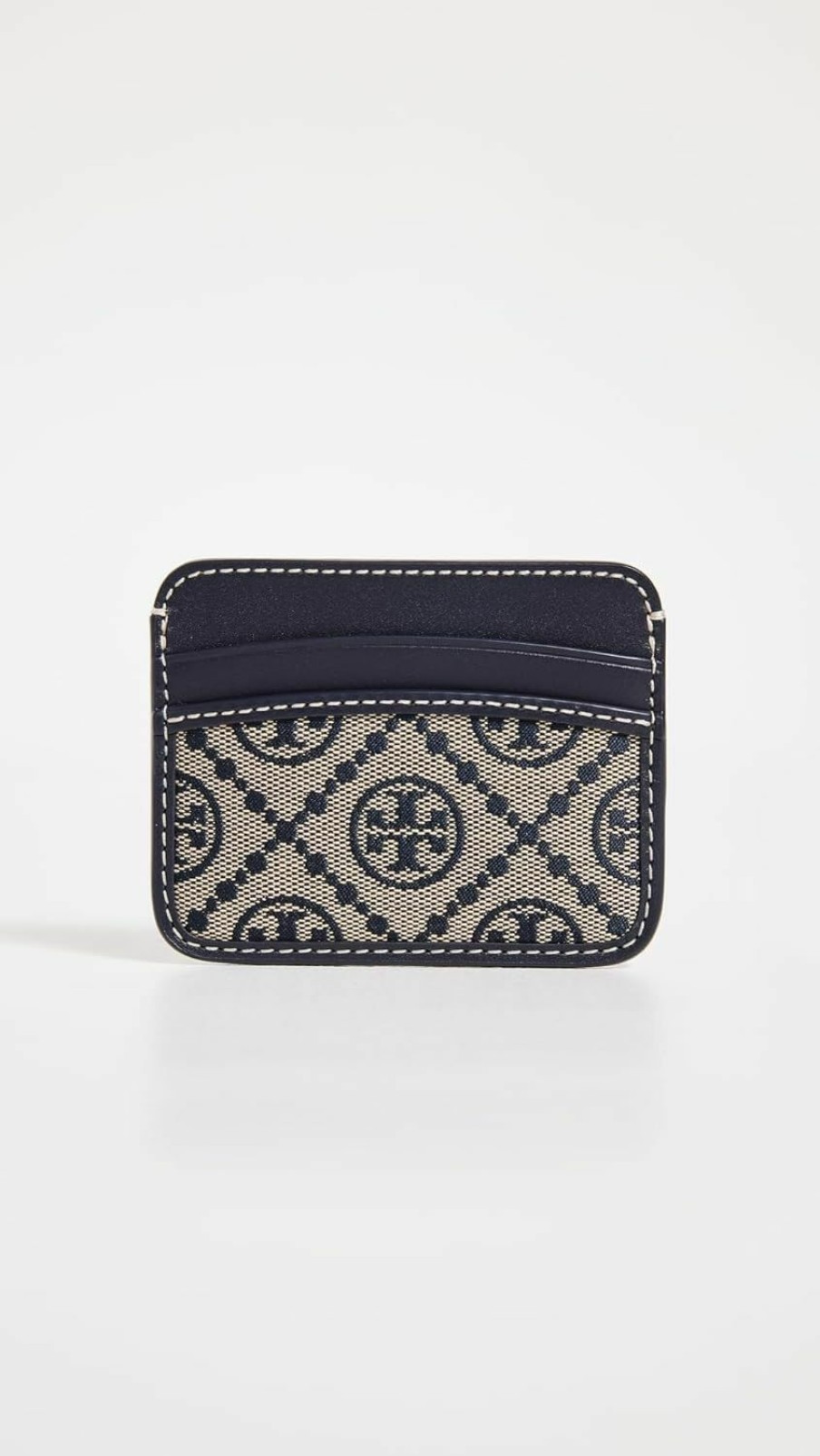 Tory Burch Tory Burch Women'S T Monogram Jacquard Card Case, Tory Navy, Blue, Print, One Size | Card & ID Cases