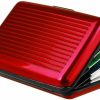 Veelkrom Mini Aluminum Credit Card Wallet Holder, Rfid Blocking Credit Card Protector,Moneybag Storage Travel Wallet For Identity Theft Protection Security Men Women (Red) | Card & ID Cases