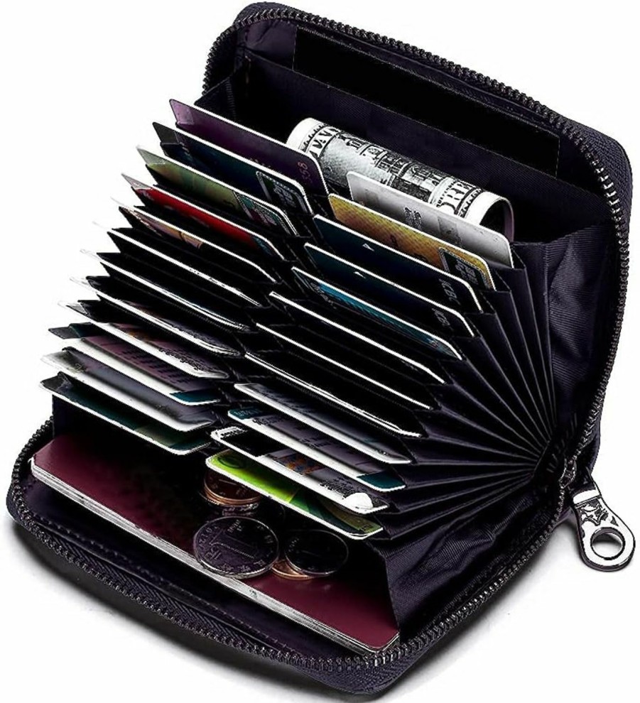 EASTNIGHTS Eastnights Genuine Leather Credit Card Holder Case Rfid Card Wallet Travel Passport Wallet | Card & ID Cases