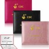 Ciana Covid Vaccine Card Holder Pack Of 3 (4 X 3 Inches) Faux Leather Vaccine Card Protector Waterproof (Unicorn Theme - Set 6) | Card & ID Cases