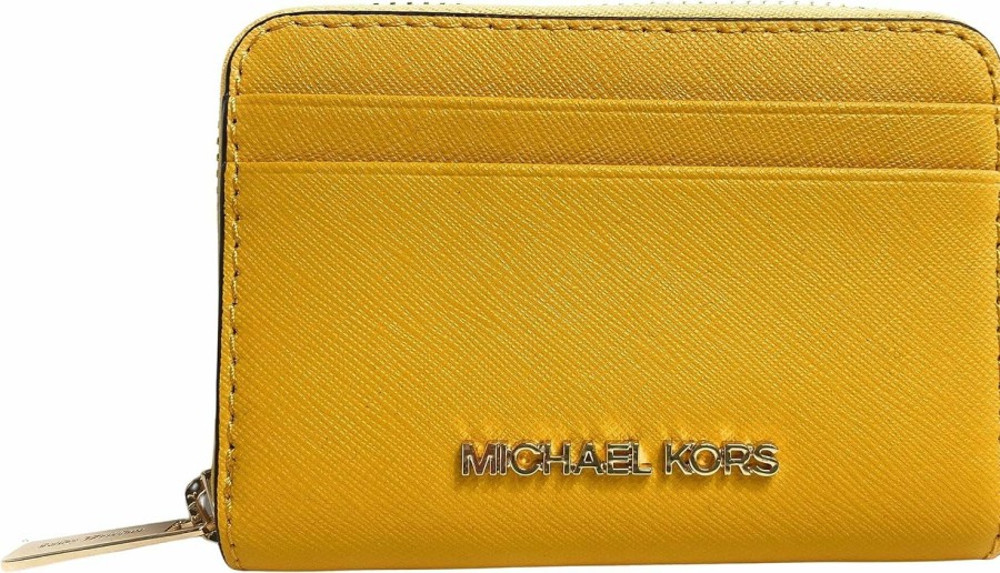 Michael Kors Michael Kors Jet Set Travel Medium Zip Around Card Case (Navy) | Card & ID Cases