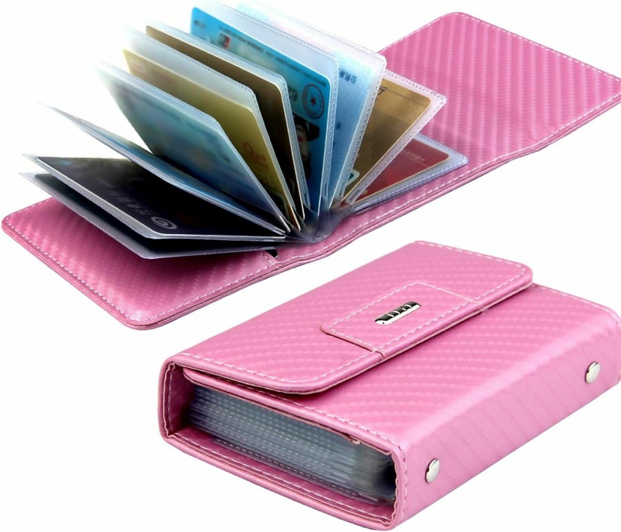 XIDAILINENG-TIYI Xidailineng-Tiyi Business Credit Card Holders Soft Leather Security Card Pack Each Has 26 Card Slots For Organizers Wallet For Men Women | Card & ID Cases