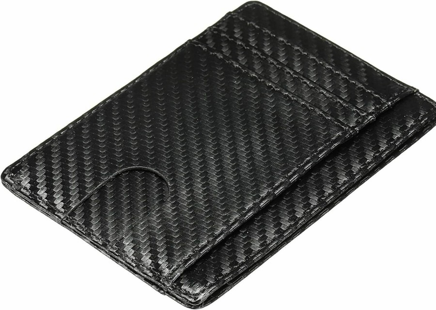 YOKIVE Yokive Rfid Card Holder, Pu Leather Wallet Slim | Cards Protection, Great For Business Cards, Access Cards (Black, 4.41-Inch) | Card & ID Cases