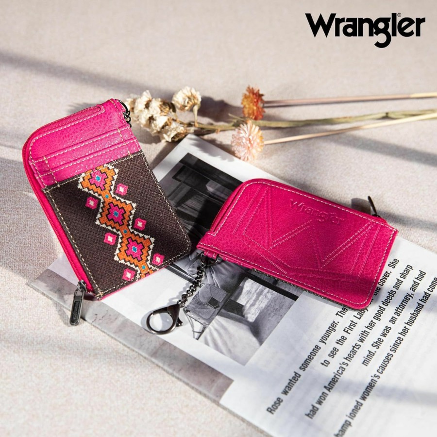 Montana West Montana West X Wrangler Aztec Card Wallet For Women Western Credit Card Holder With Zipper Pocket Xzy-Wg2202-W005Cf | Card & ID Cases