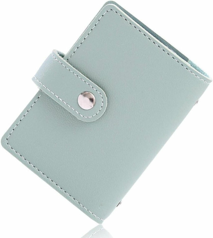 Teensery Teensery Rfid Blocking Credit Card Holder Pu Leather Credit Card Case Organizer With 26 Slots For Women (Green) | Card & ID Cases