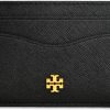 Tory Burch Tory Burch Womens 136101 Saffiano Leather Emerson Slim Card Case Wallet, (001 Black) | Card & ID Cases