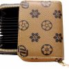 PHILITA Philita Credit Card Wallet, Uni Zipper Card Holder, Rfid Blocking Credit Card Holder Secure Travel Wallet (Brown-5) | Card & ID Cases