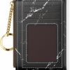 Nipichsha Nipichsha Small Wallet For Women, Slim Credit Card Holder Front Pocket Leather Card Case With Zipper & Keychain (Black Marble) | Card & ID Cases