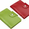 PATIKIL Patikil Credit Card Holder, 2 Pack Slim Wallet Pu Leather Purse Business Cards Storage Organizer Protector With 12 Card Slots, Red, Green | Card & ID Cases