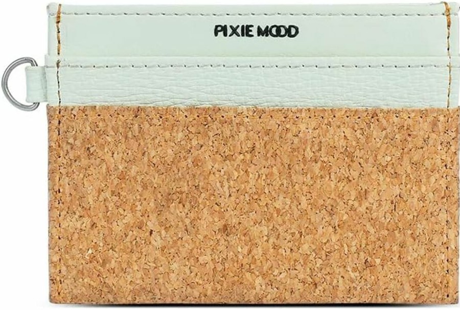 Pixie Mood Inc Pixie Mood Alex 4 X 3 Vegan Leather Cork Rfid Blocking Card Holder, Seafoam | Card & ID Cases