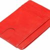 YOKIVE Yokive Rfid Card Holder, Pu Leather Wallet Slim | Cards Protection, Great For Business Cards, Access Cards (Red, 4.41-Inch) | Card & ID Cases