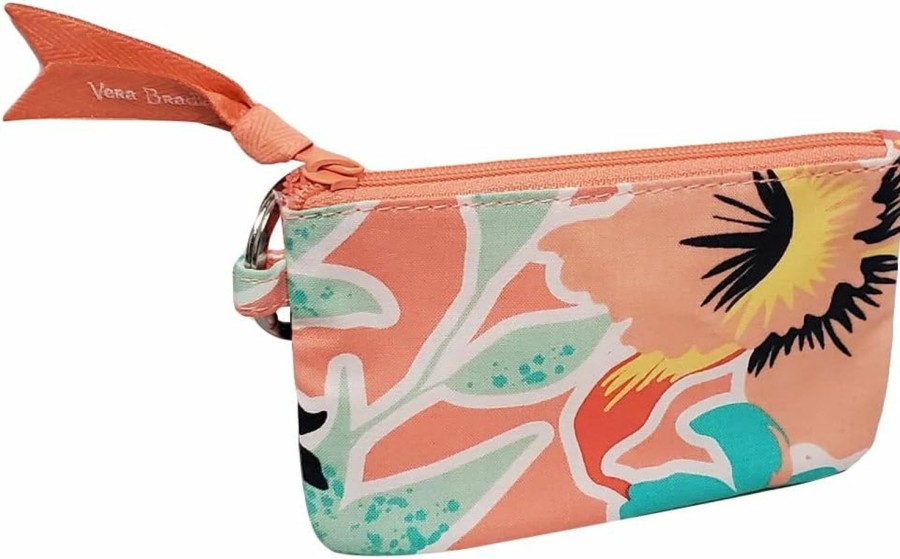 Vera Bradley Vera Bradley Zip Id Case (Rain Forest Lily Coral, One Size) | Card & ID Cases