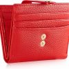 Wabilu Women Slim Bifold Wallet Large Capacity Genuine Leather Credit Card Case Holder For Girls | Card & ID Cases