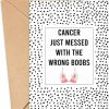 Walzzoo Breast Cancer Gifts - Funny Cancer Card - Cancer Gifts For Women Get Well Card For Her Breast Cancer Humor Get Well Soon Cancer Card For Women | Card & ID Cases