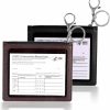 Yolonce Yolonce 2Pcs Handmade Leather Vaccine Card Case Protector With Functional Zipper Pouch & Keychain,Vaccination Card Protector 4 X 3 Inches With Transparent Clear Window (Brown&Black) | Card & ID Cases