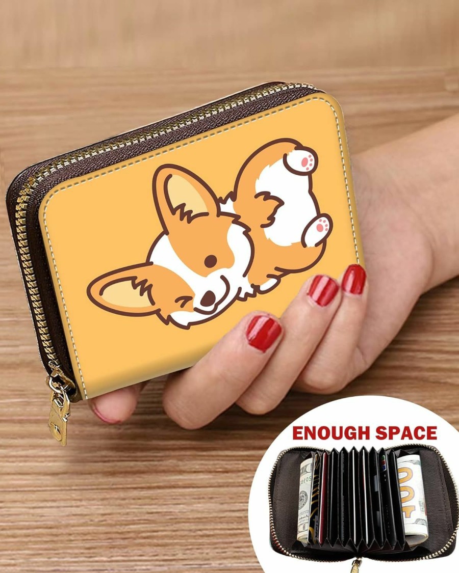 COYEUX Coyeux Credit Card Wallet, Zipper Credit Card Holder For Mens And Womens, Compact Size Rfid Blocking For Travelling (Cute Cats) | Card & ID Cases