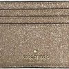 Kate Spade New York Kate Spade Joeley Tinsel Glitter Slim Card Case Gift Boxed (Black) | Card & ID Cases